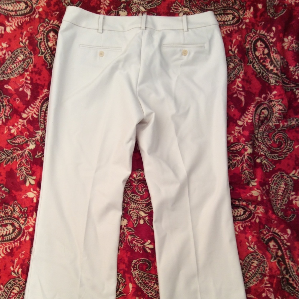 Talbots Women’s White Modern Fit Trousers/Pants Size 12P - Picture 3 of 4